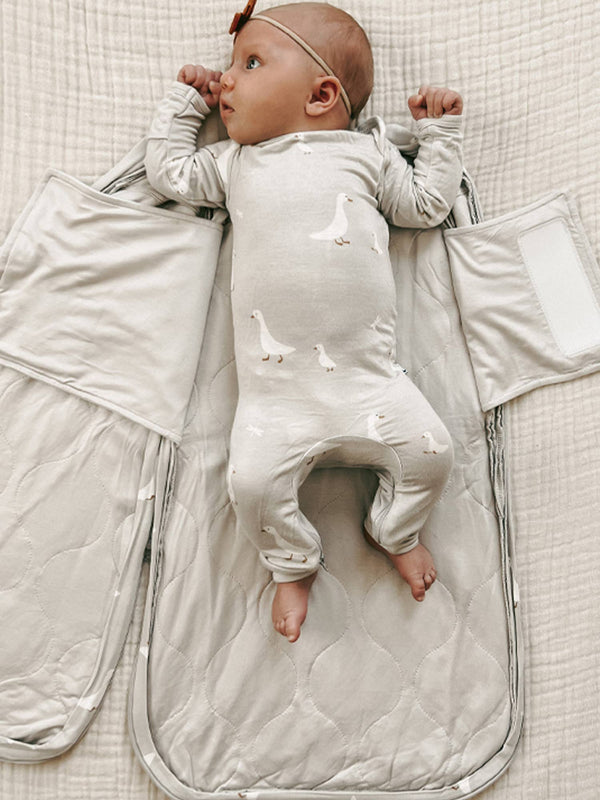 Goose Swaddle bamboo rayon newborn swaddle Goose print KH Baby Texas