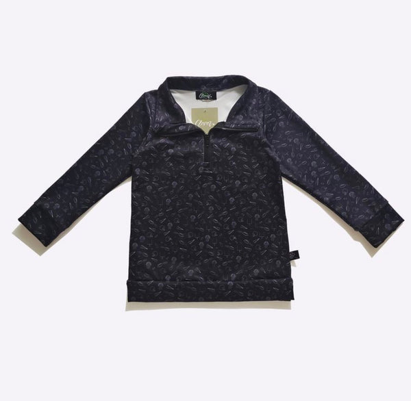 Black Go Team Boy Quarter Zip