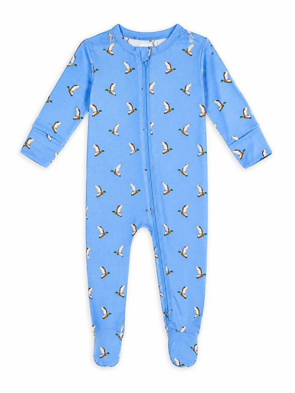 Flying Ducks Footie Romper with Double Zipper