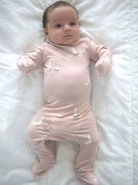 Goose Pajamas convertible footie detail