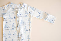 Pups Ahoy Bamboo Romper soft bamboo fabric baby