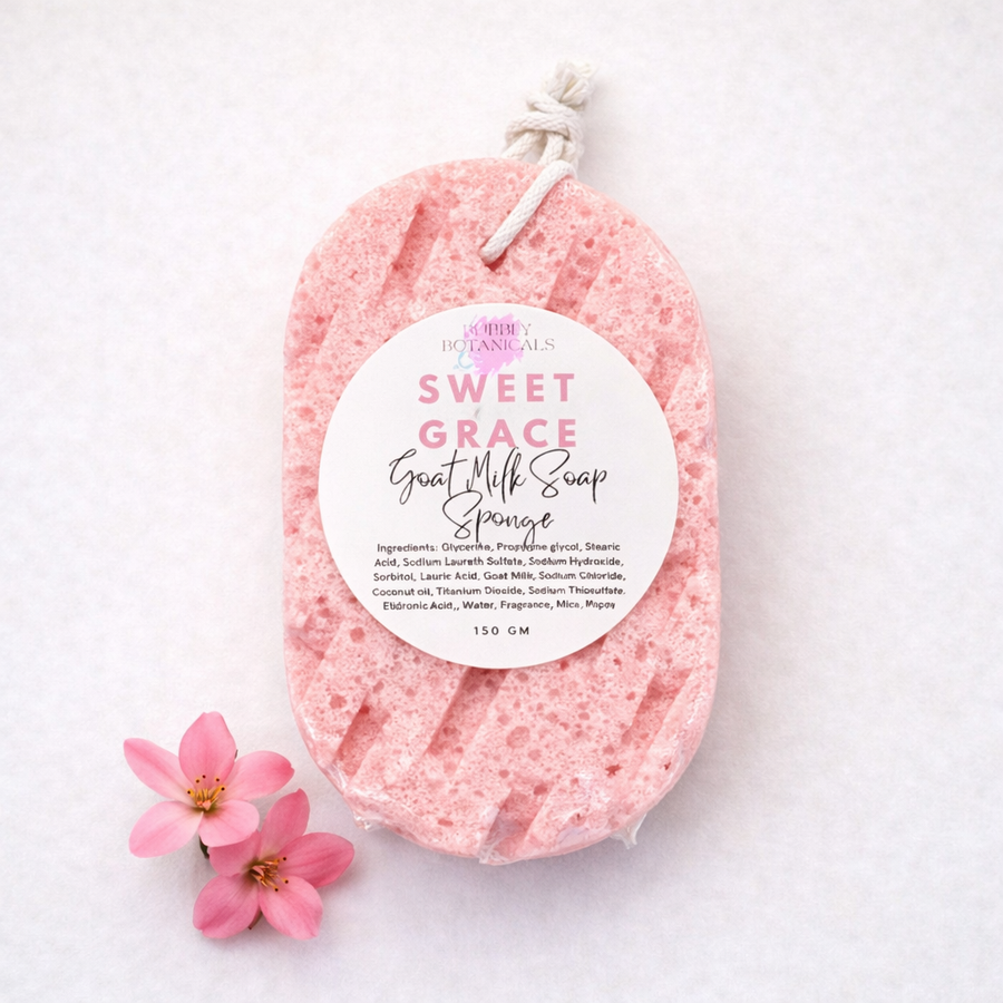 Goat’s Milk Soap Infused Sponge- Sweet Grace Type Scent