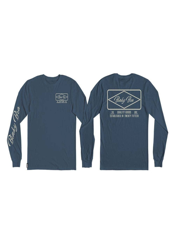 BinkyBro Original Quality Goods tee in steel blue for boys, KH Baby