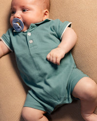 Walter Pique Polo Romper - Laguna