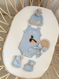 Little Mallard knit romper, view 5