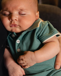 Walter Pique Polo Romper - Laguna
