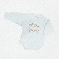 Hello World coming home romper, view 2