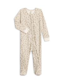 Neve Ruffle Zipper Footie ruffle detail Laverne floral print
