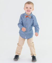 Baby Boy Khaki Stretch Chino Pants, view 10