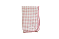 Rose Gingham Bamboo Blanket lifestyle newborn baby