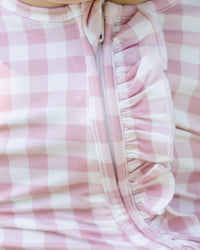 Rose Gingham Bamboo Romper