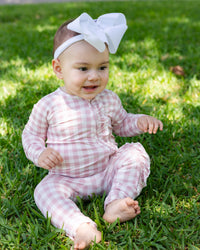 Rose Gingham Bamboo Romper