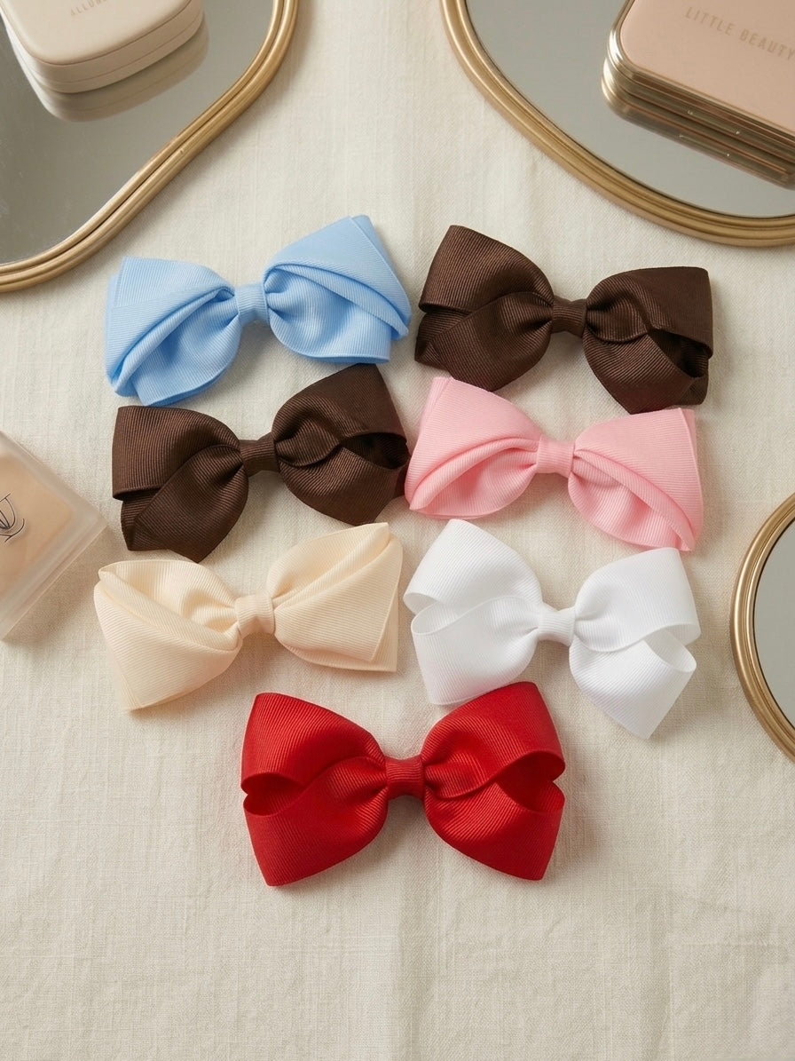 Mini King Pleated Bow baby girl pleated bow hair accessory KH Baby Texas