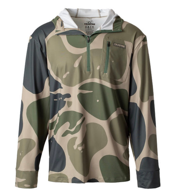 Fieldstone Max Backwoods camo performance hoodie for boys, KH Baby