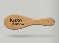 Goat Hair Baby Brush with organic bristles and wood handle for newborns KH Baby