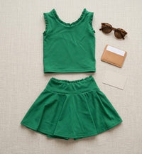 Active Set Masters Green bow detail top girls