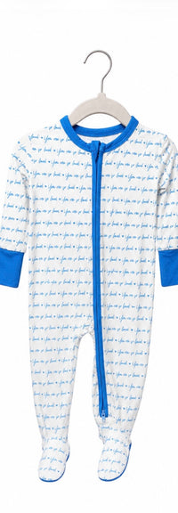 Blue So Loved Footie Romper