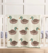 Mallard duck chenille baby blanket from KH Baby in Port Neches, Texas