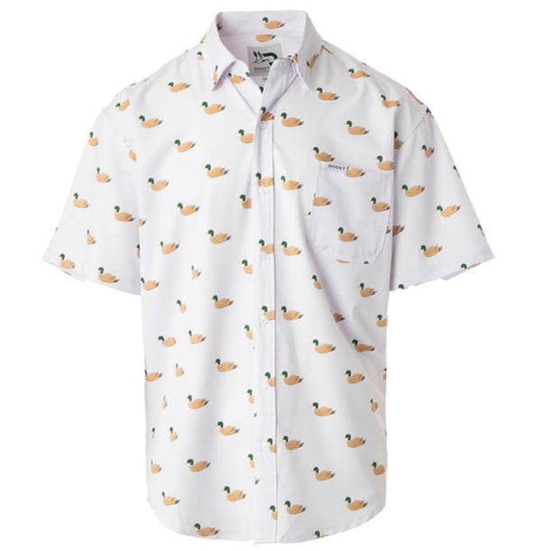 Roost Waterfowl mallard print button down shirt for boys from KH Baby in Port Neches, Texas