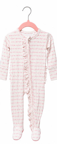 Pink So Loved Footie Romper