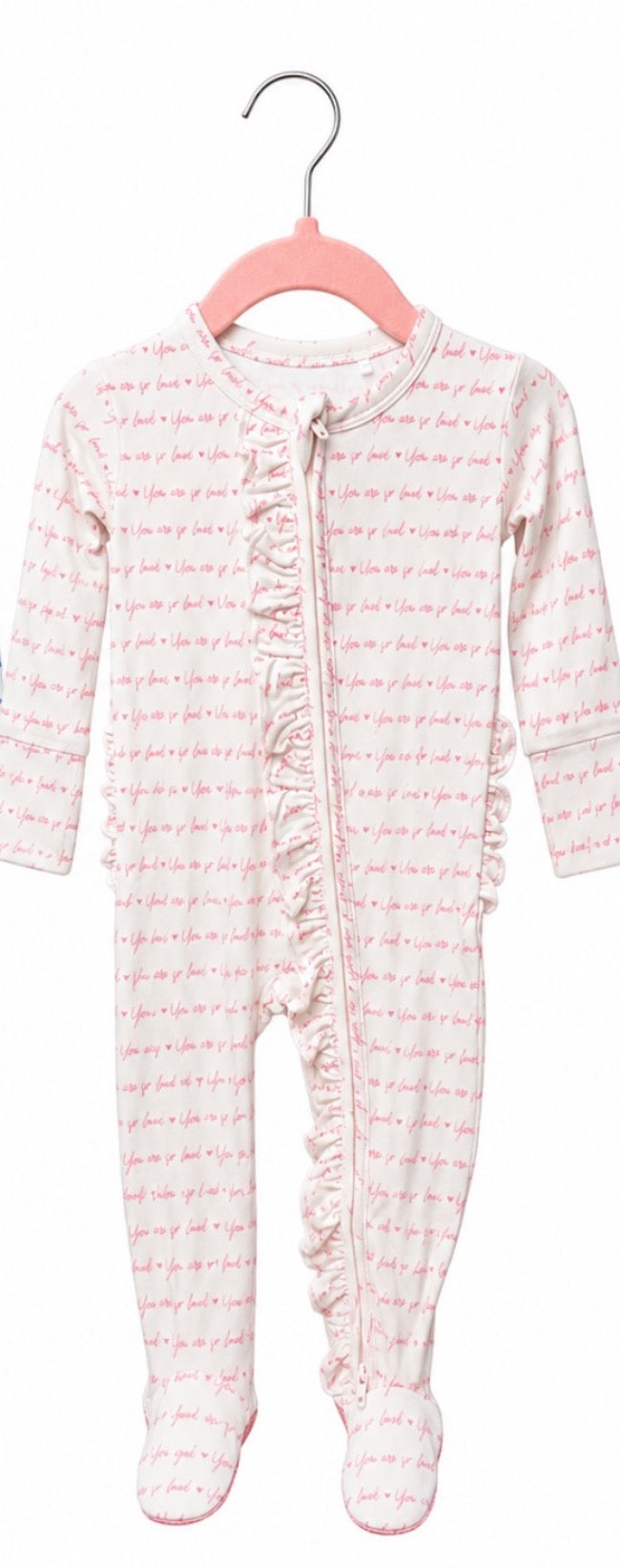 Pink So Loved Footie Romper