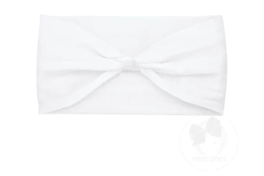 Nylon Baby Headband with Wrap Bow soft nylon newborn headband stays put KH Baby Texas
