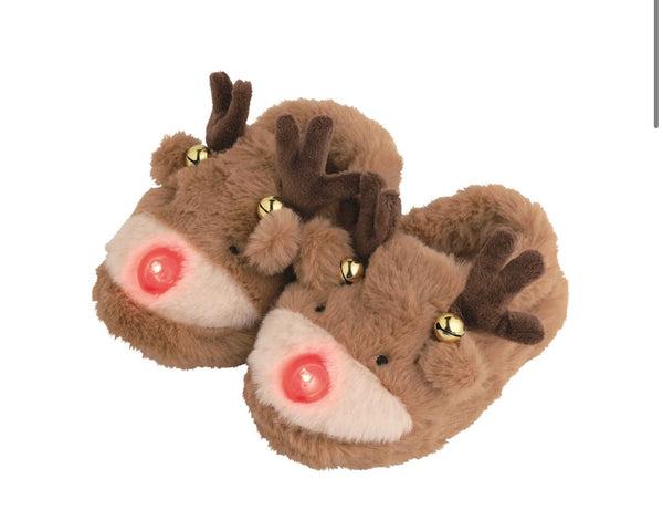 Reindeer Christmas Light Up Slippers