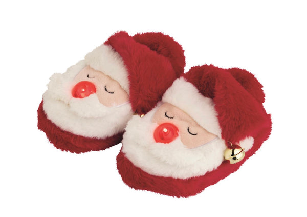 Santa Christmas Light Up Slippers