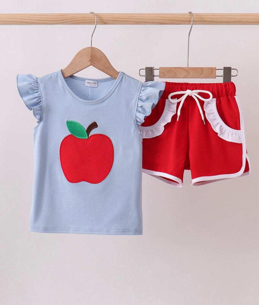 Blue Apple Appliqué Set