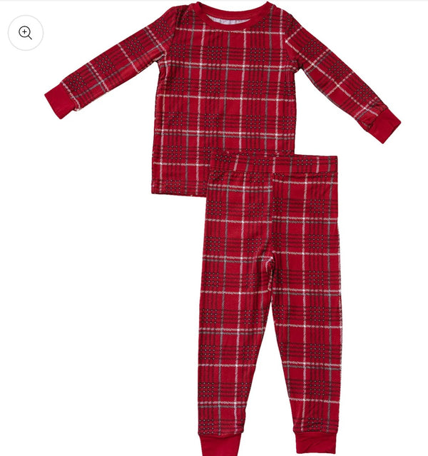 Red Plaid Bamboo Cozy Set