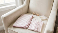 Rose Gingham Bamboo Romper detail shot