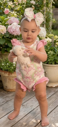 Tennis Ruffle Baby Romper detail ruffle snap closure
