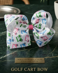 Country Club Print Bow tennis racket print baby girl