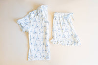 Pups Ahoy Womens Short Set bamboo matching mommy and me set KH Baby