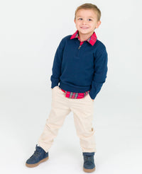 Baby Boy Khaki Stretch Chino Pants, view 3