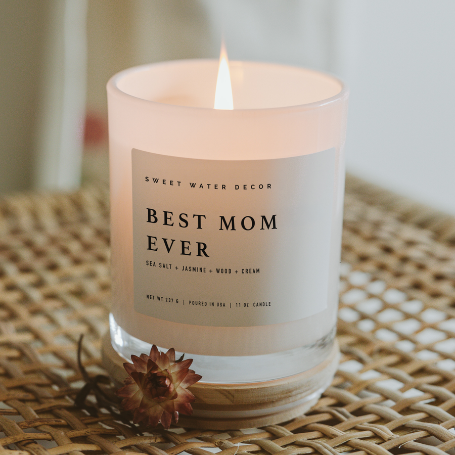 Best Mom Ever 11 oz soy candle gift for mom from KH Baby in Port Neches, Texas