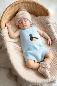 Little Mallard knit romper, view 2