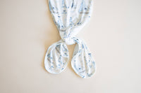 Pups Ahoy Newborn Gown detail shot puppy print