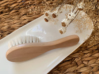 Goat Hair Baby Brush gift ready packaging KH Baby boutique Texas