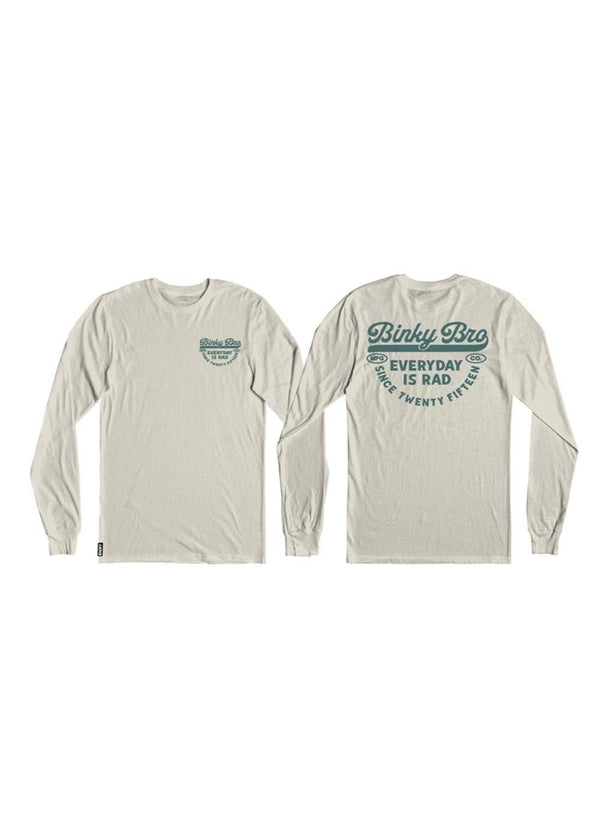 BinkyBro Everyday is Rad long sleeve tee in cream for boys, KH Baby