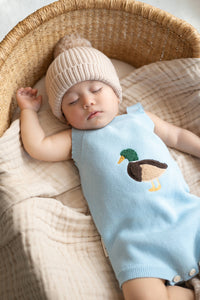 Little Mallard knit romper, view 3