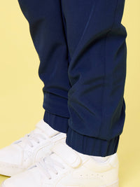 Boys Dark Navy Stretch Performance Jogger Pants, view 6