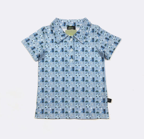 Golf Blues Boy Collar Shirt