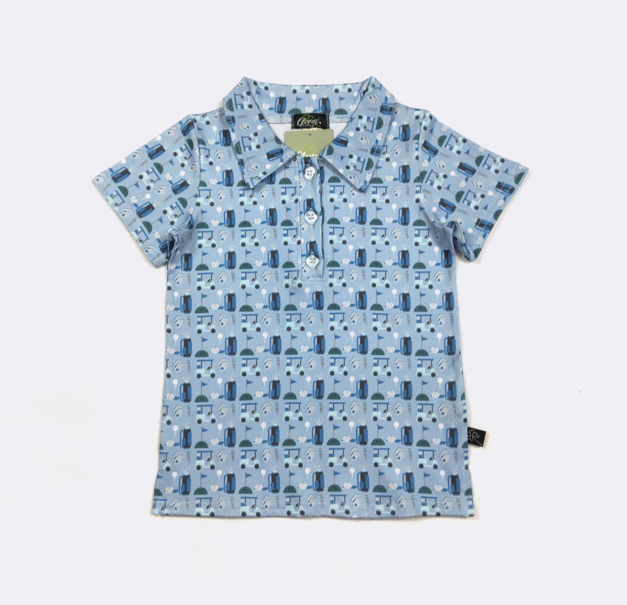 Golf Blues Boy Collar Shirt